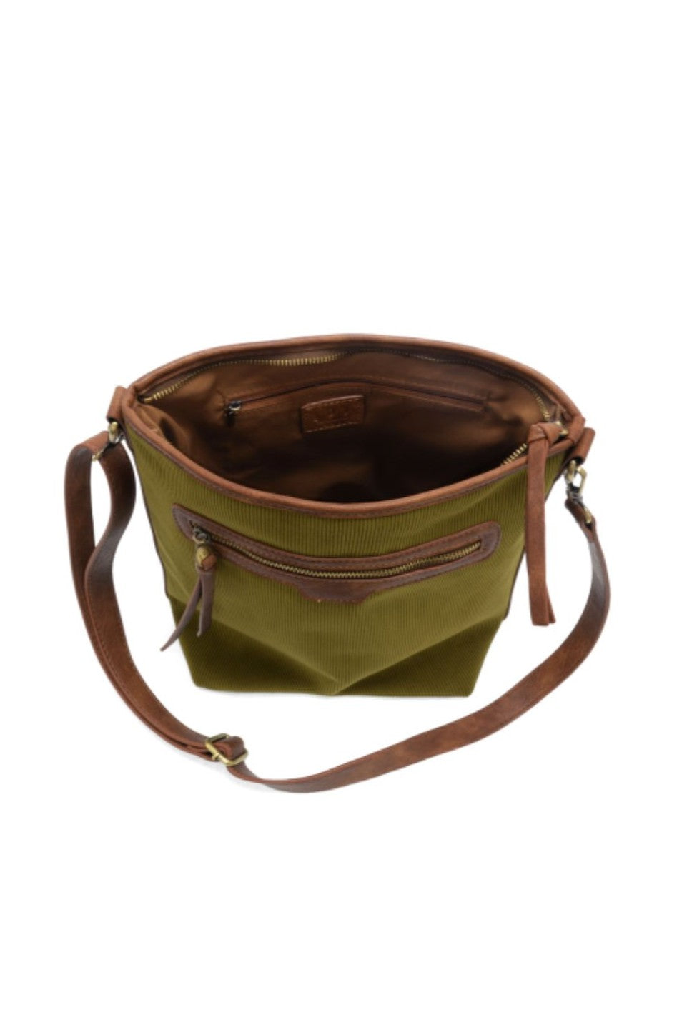 Corduroy Silas Bucket Crossbody - Olive