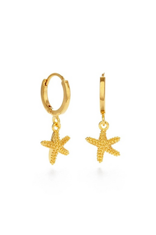 Starfish Huggie Hoops