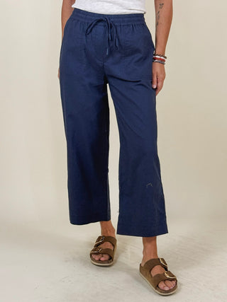 Indigo Tie Waist Pants