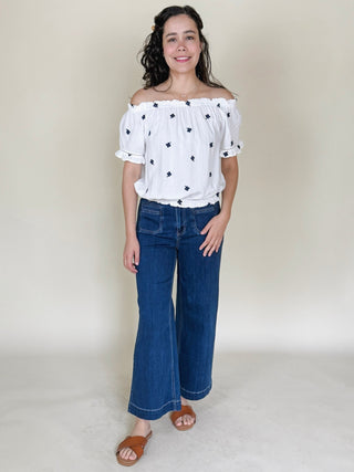 Lisa Patch Pocket Denim Pants