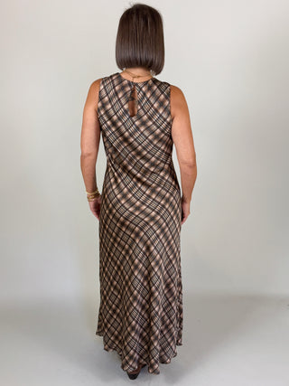 Saisha Plaid Midi Dress