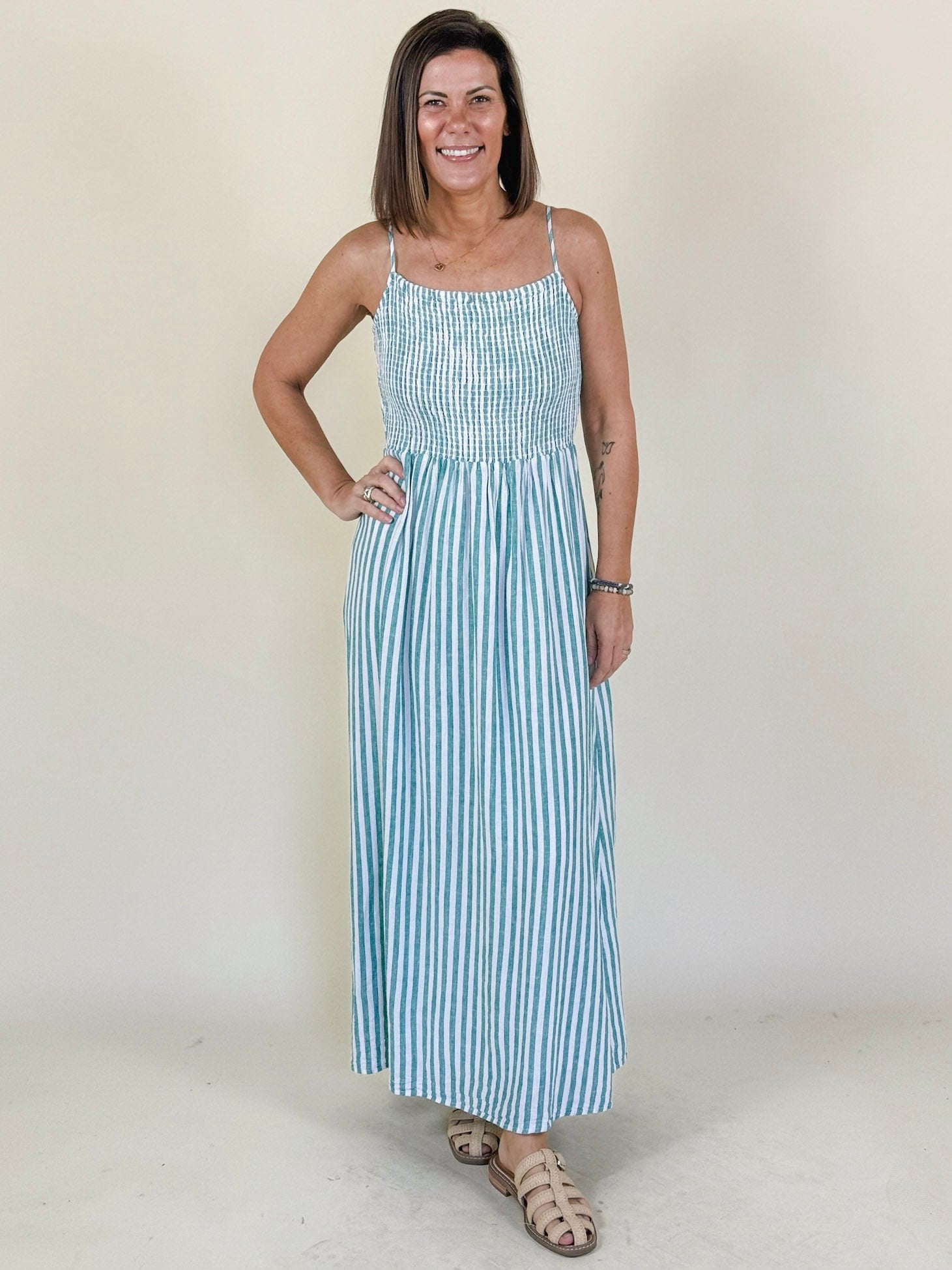 [Z Supply] Bayside Striped Midi Dress