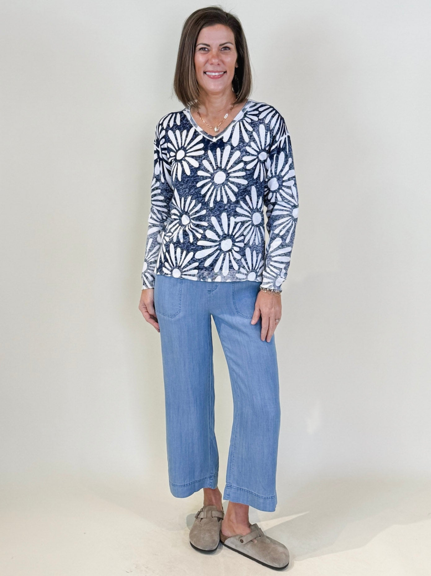 Amy Reversible V-Neck Sweater