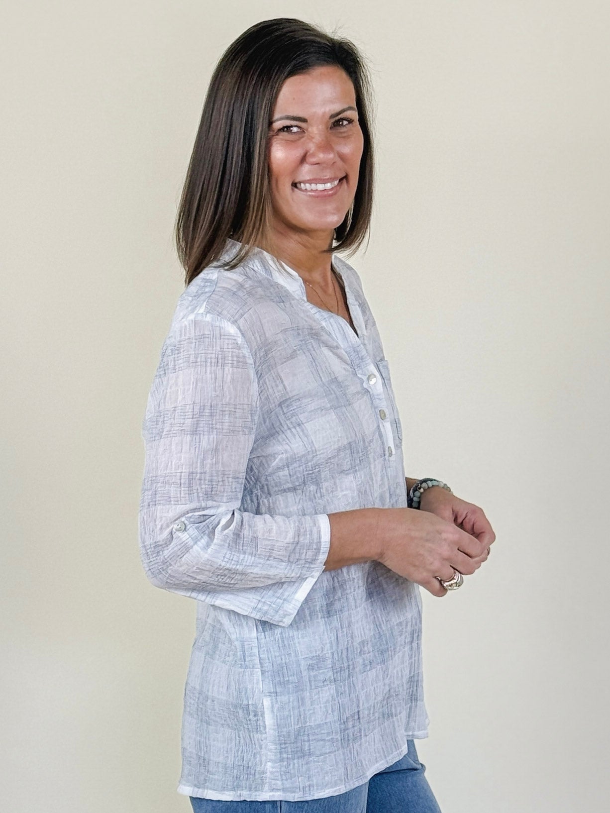 Hannah Half-Button Blouse