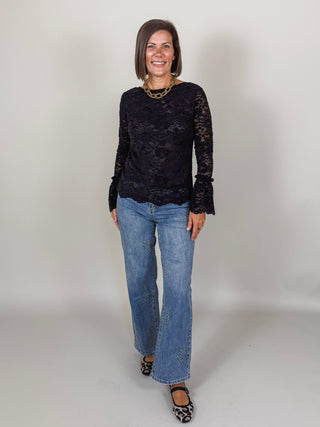 [TRIBAL] Sophia Curvy 3D Flower Denim