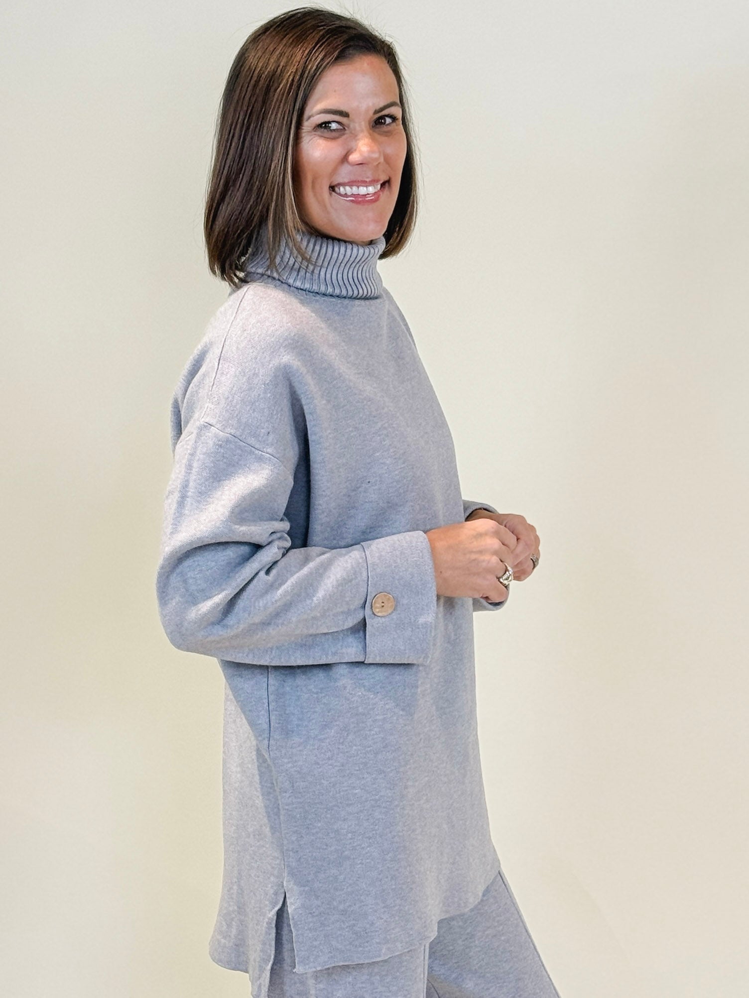 Tracy Casual Turtleneck Long Sweater