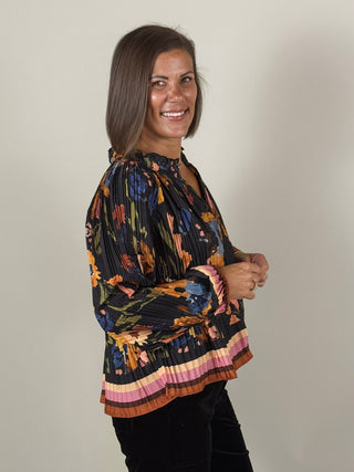 [TRIBAL] Beth Ruffle Collar Pleated Blouse