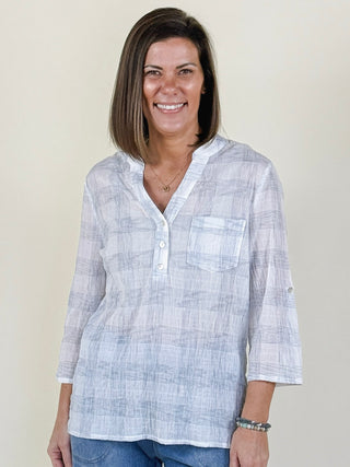 Hannah Half-Button Blouse