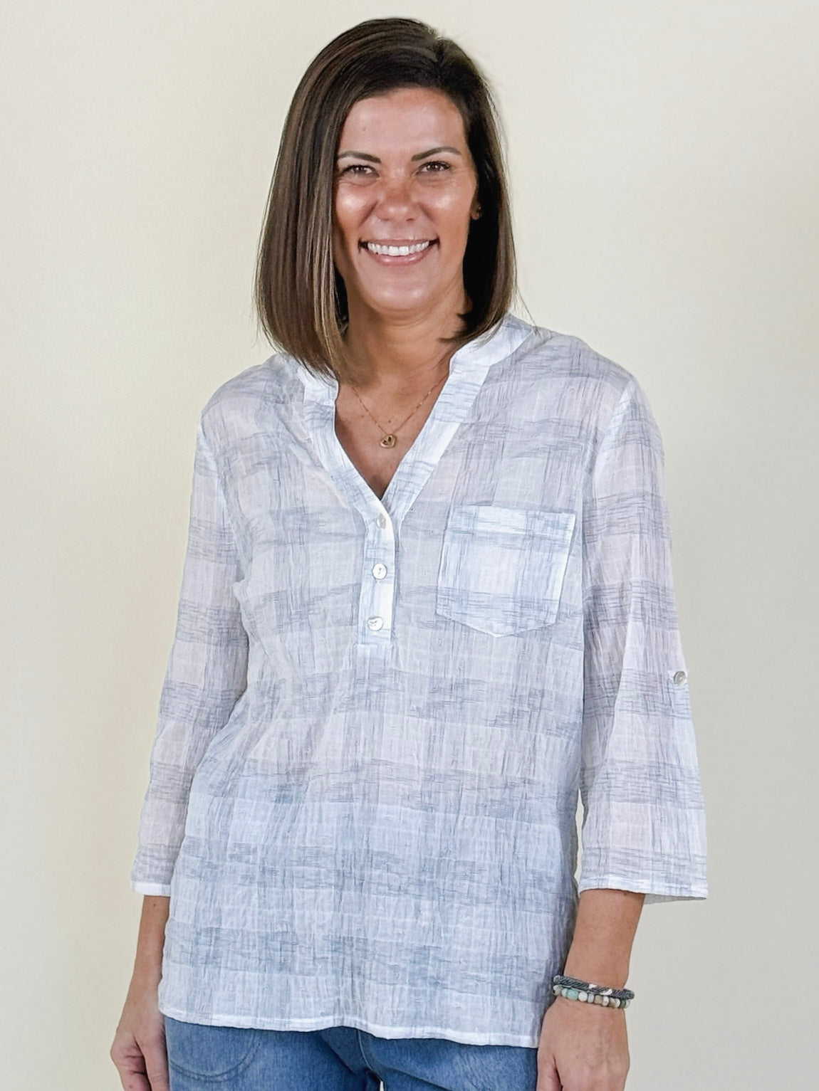 Hannah Half-Button Blouse