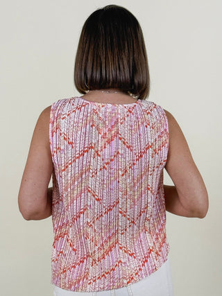 [Liverpool] Floria Sleeveless Asymmetrical Hem Top
