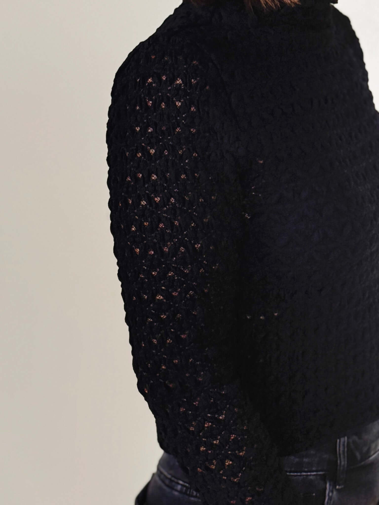 Lina Lace Mock Neck Top