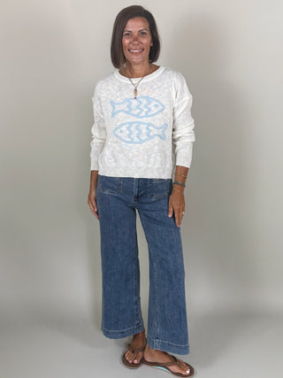Double Fish Knit Pullover