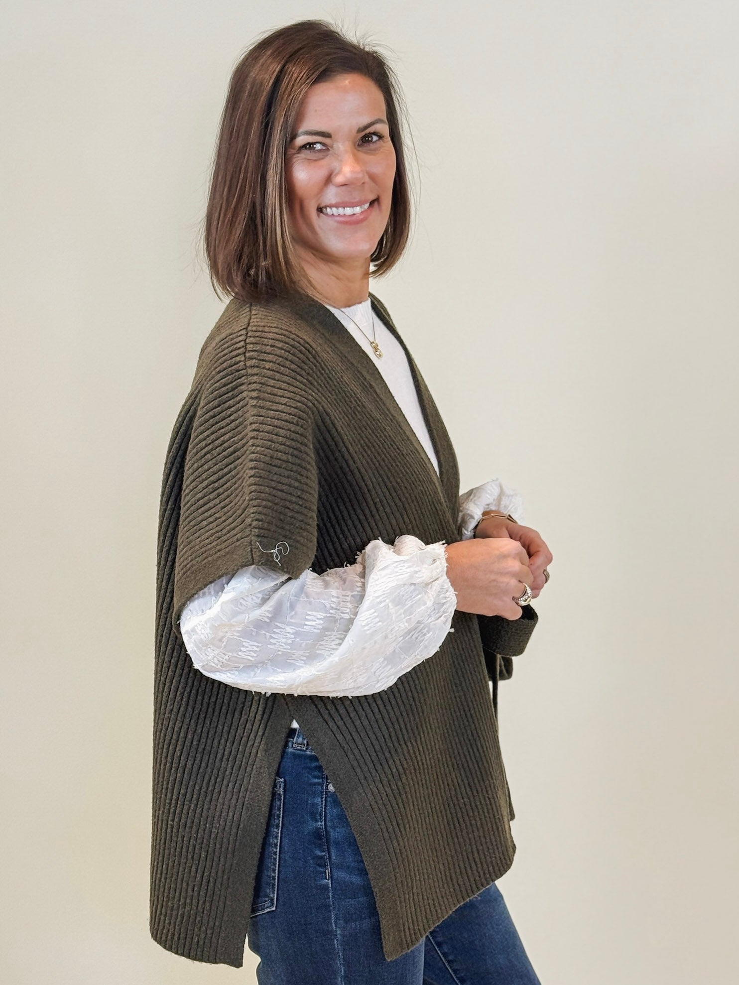 Ollie Sleeveless Knitted Cardigan