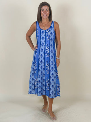 Terry Thin Strap Floral Dress