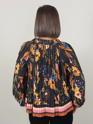 [TRIBAL] Beth Ruffle Collar Pleated Blouse