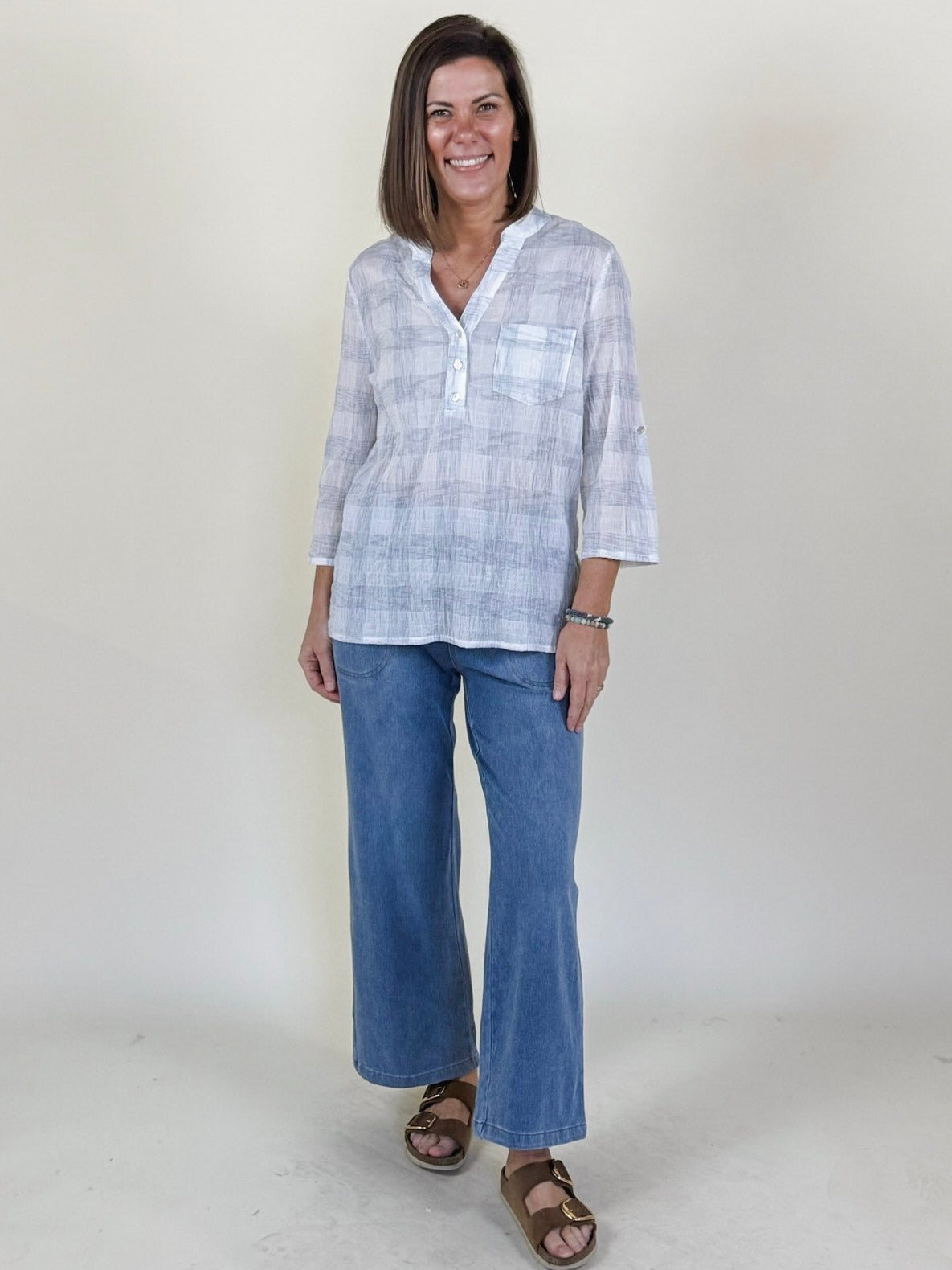 Hannah Half-Button Blouse