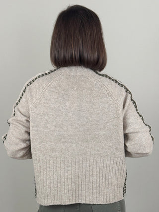 Brin Contrast Stitch Sweater