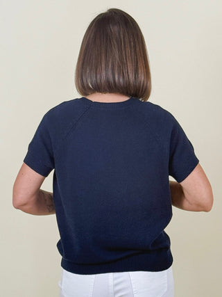 Lena Jacquard Short Sleeve Sweater