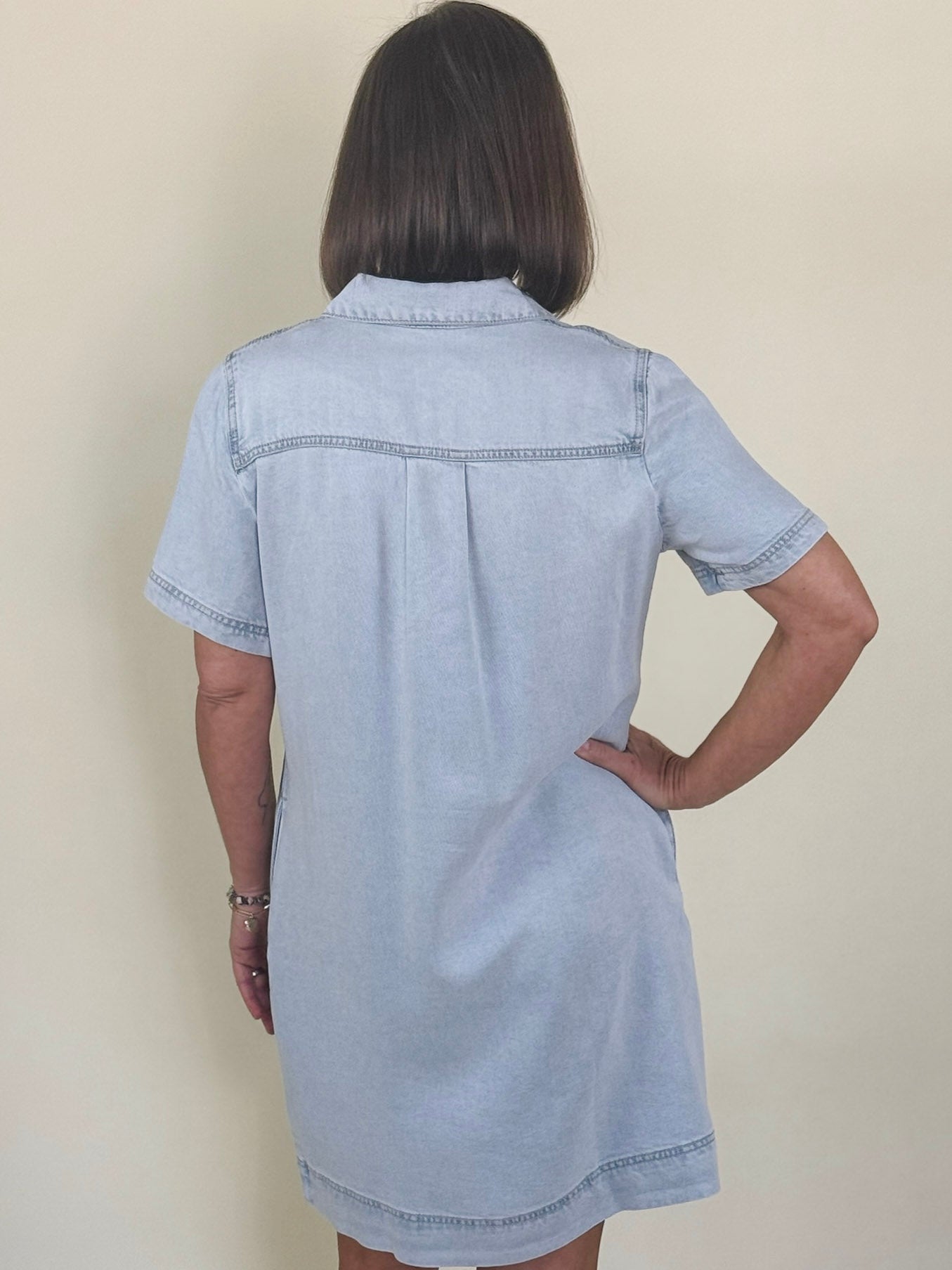 [TRIBAL] Dallas Denim Shirt Dress