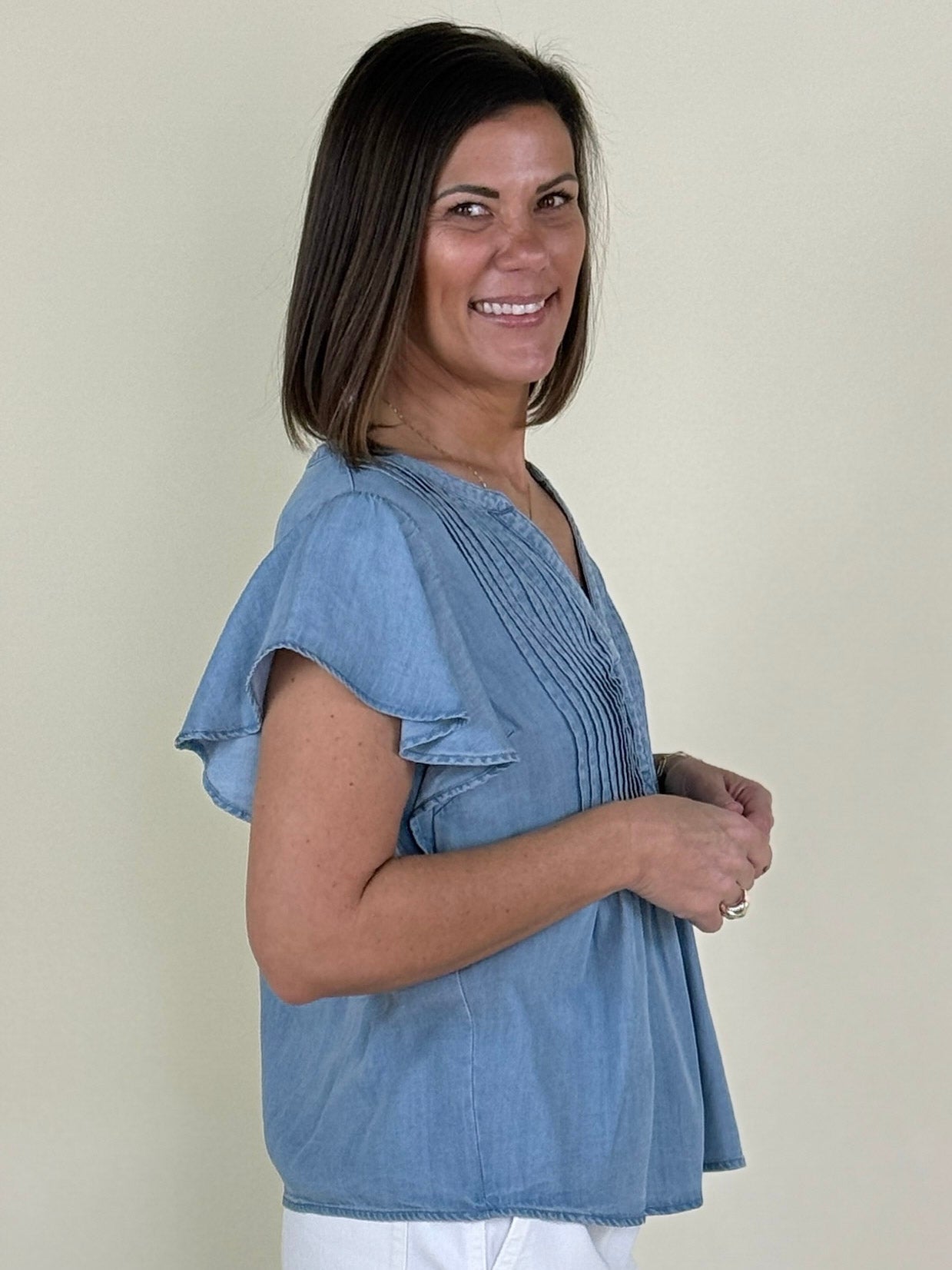 [Liverpool] Rae Flutter Sleeve Blouse