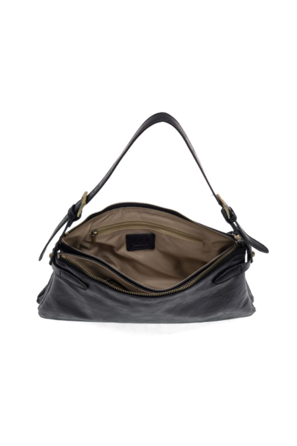 Eve Trapeze Shoulder Bag - Black