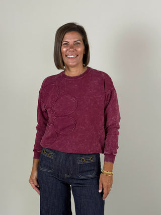 Allie Flower Applique Top
