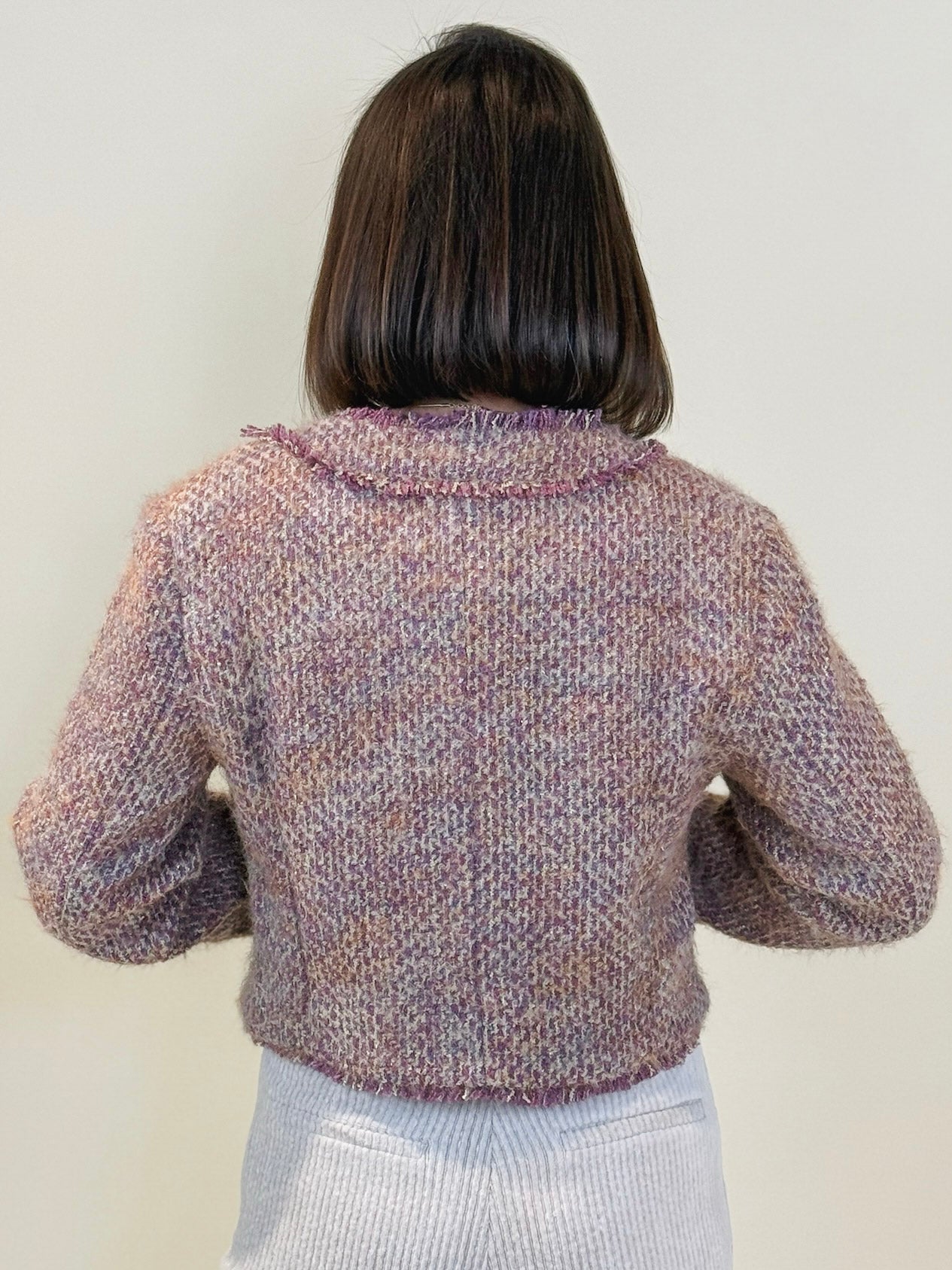 Karen Fringe Tweed Jacket