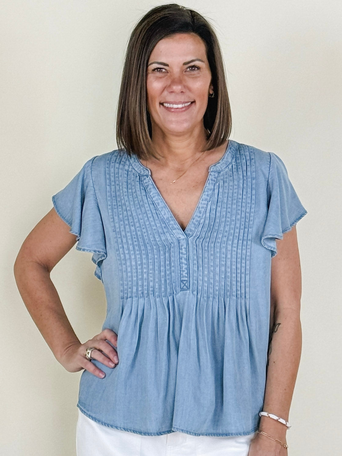 [Liverpool] Rae Flutter Sleeve Blouse