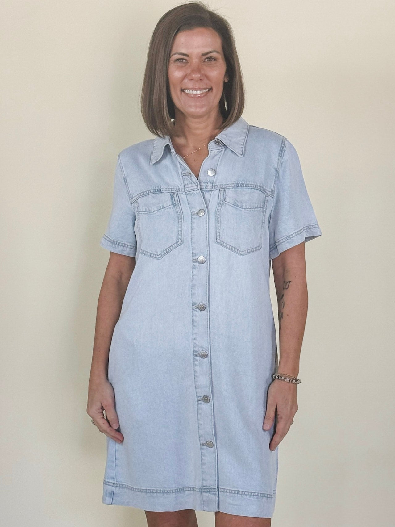 [TRIBAL] Dallas Denim Shirt Dress