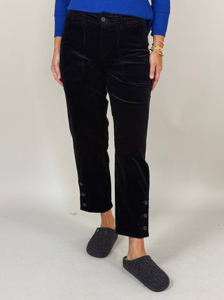 [TRIBAL] Nat Fly Front Corduroy Ankle Pants