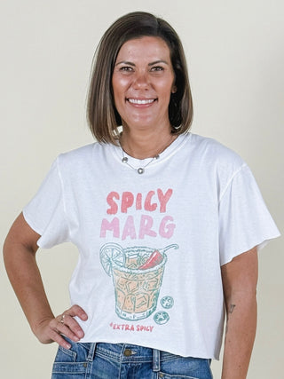 Spicy Marg Vintage Graphic Crop Top