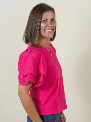 [Liverpool] Molly Knit-to-Woven Top