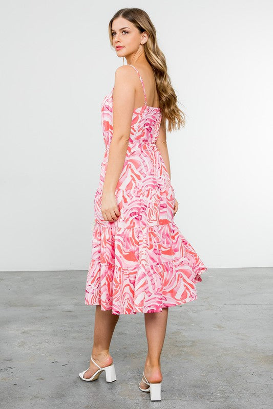 Lindsay Tiered Print Dress