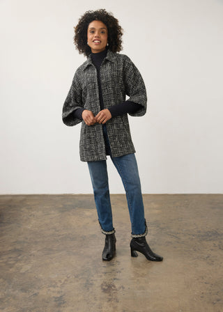 Piper Tweed Poncho Jacket