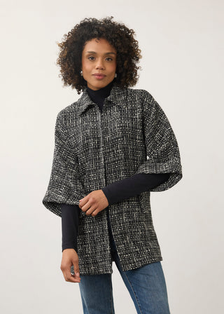 Piper Tweed Poncho Jacket