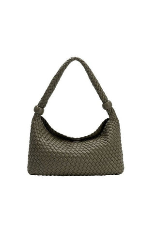 Quinn Recycled Vegan Shoulder Bag - Olive