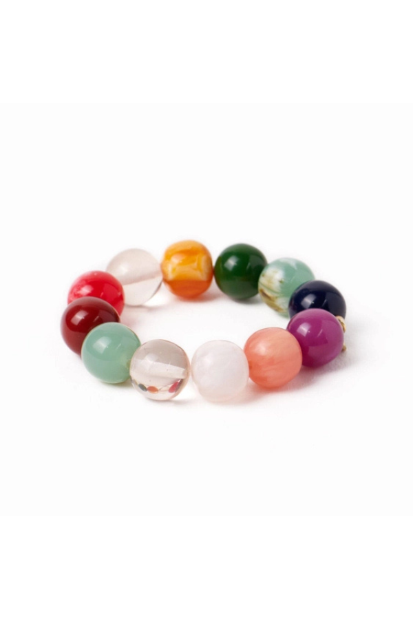 Cece Large Resin Bead Bracelet - Multi