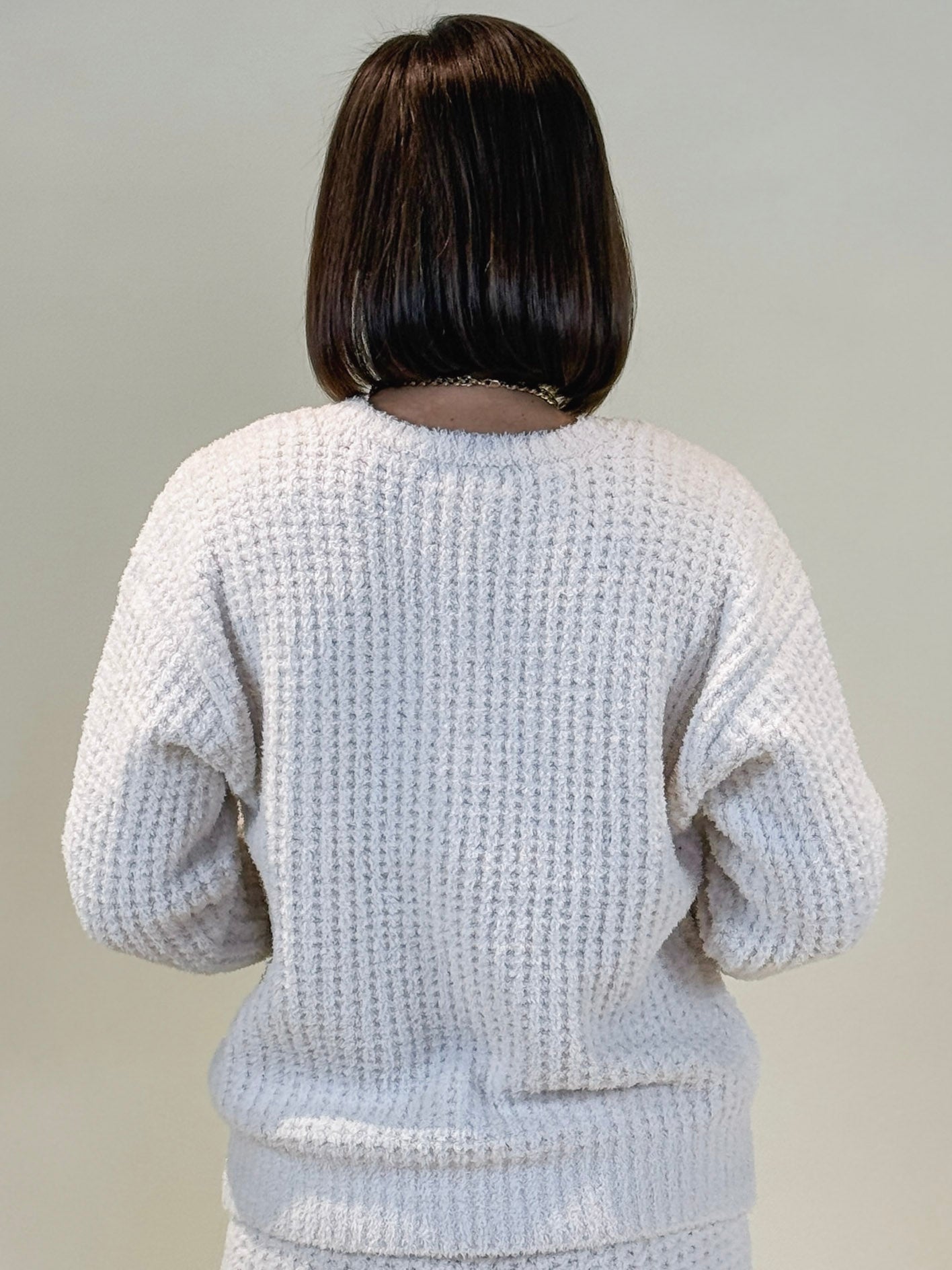 Mia Marshmallow Waffle V-Neck Lounge Set