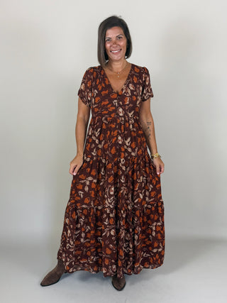 Jaelyn Autumn Tiered Maxi Dress