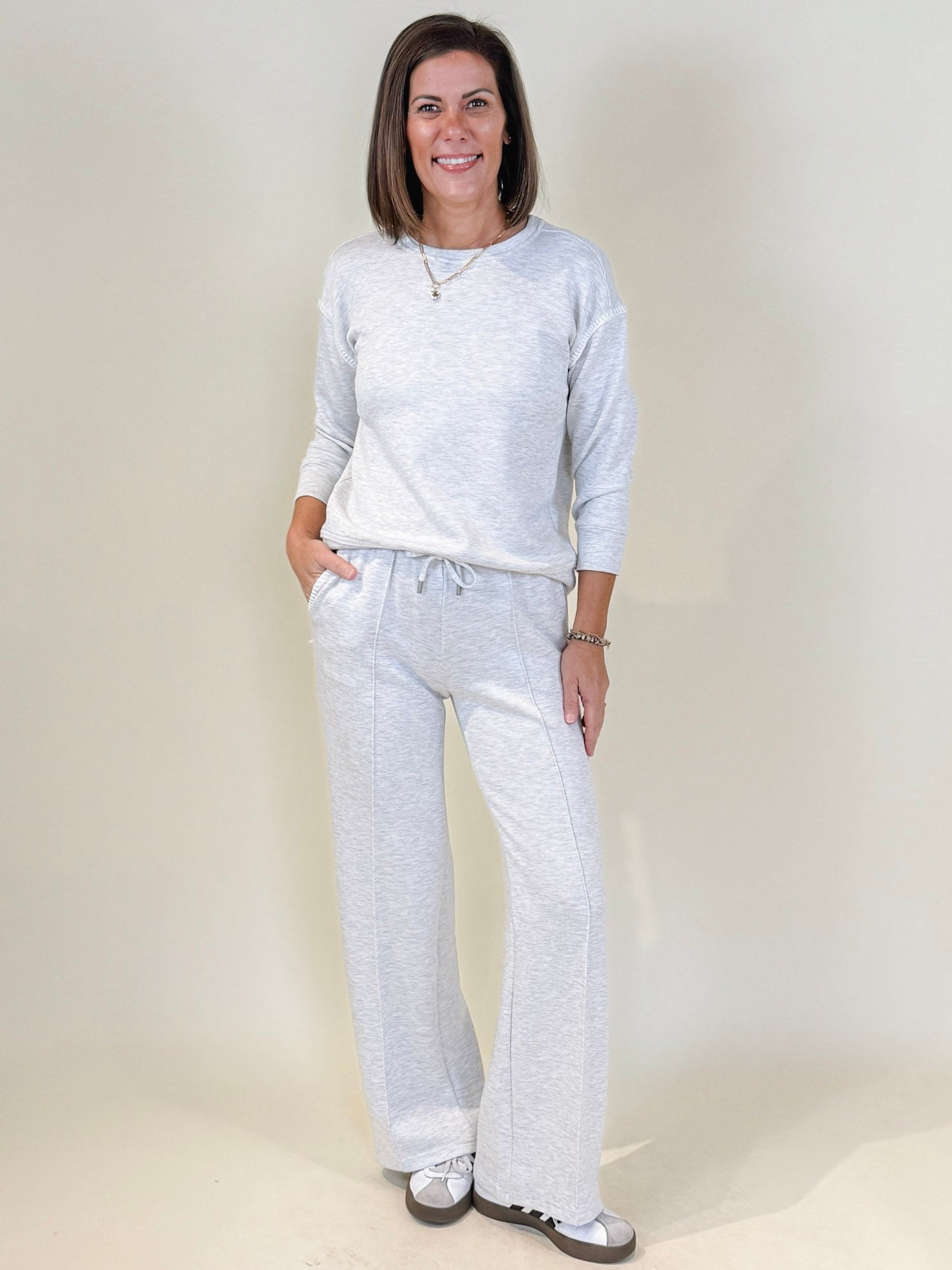 Sofia Soft Scuba 3/4 Sleeve Top