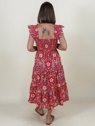 Emy Smocked Midi Dress
