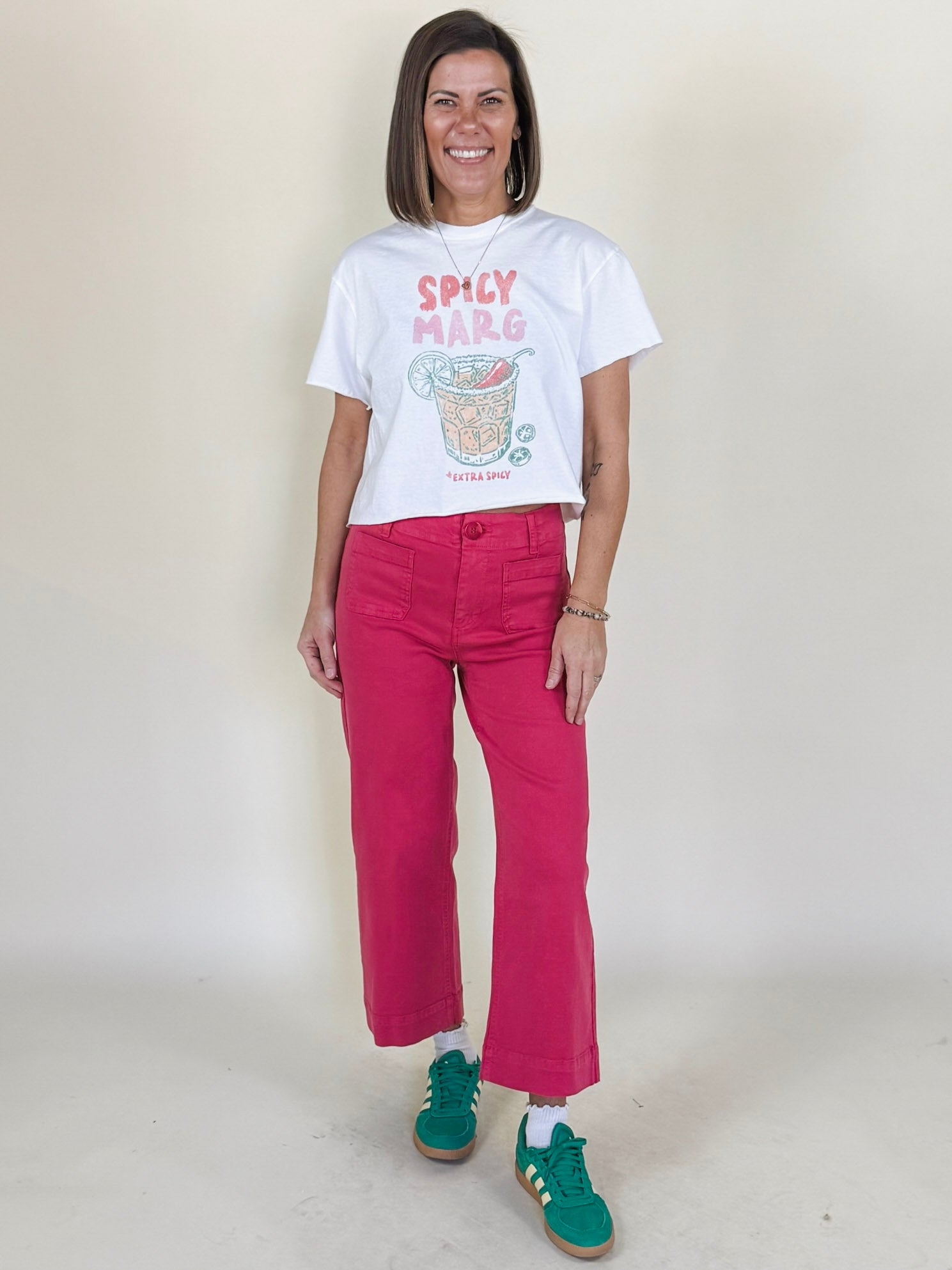 Spicy Marg Vintage Graphic Crop Top