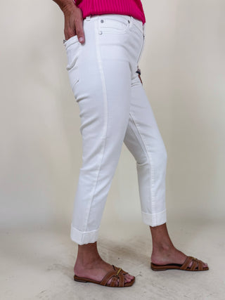 [Liverpool] Charlie Crop Rolled Cuff Jeans, 24" Inseam