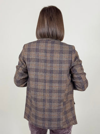 Ruth Wool Blend Plaid Blazer