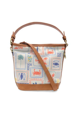 Coastal Charm Bucket Crossbody - Canvas