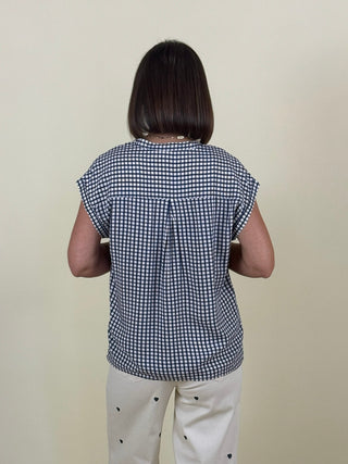 Dottie Gingham Short Sleeve Blouse