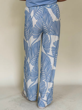 Priya Self-Tie Belt Printed Pants
