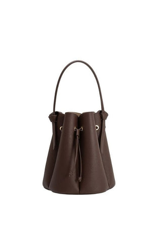 Laguna Recycled Vegan Leather Top Handle Bag - Chocolate