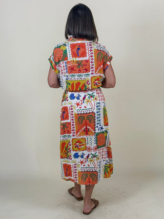 [TRIBAL] Waverly Pleated Waist Shirt Dress