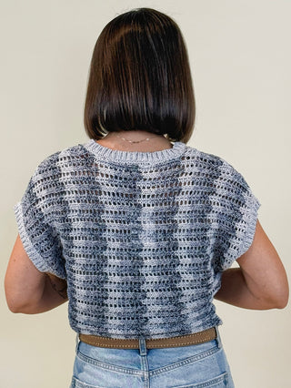[Z Supply] Ballast Crochet Stripe Sweater Top